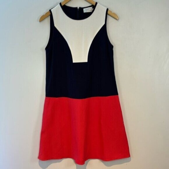 Tanya Taylor color block A-Line mini dress size 2 - Picture 1 of 12